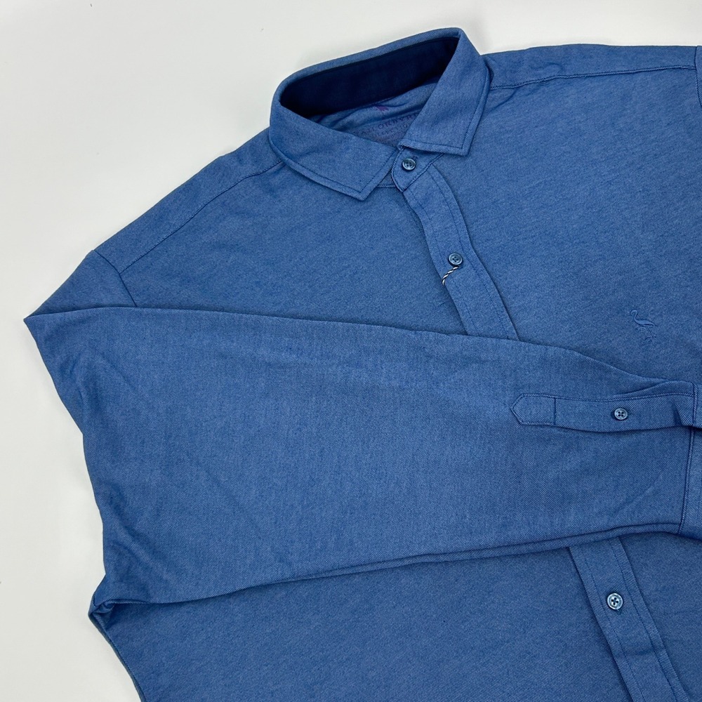 Tailorbyrd‎ Collection Modal Shirt Men's XL Slate Blue Long Sleeve Button Up NEW